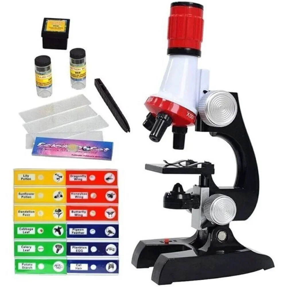 Science Microscope Educational Series 1200x 400x 100x Magnification